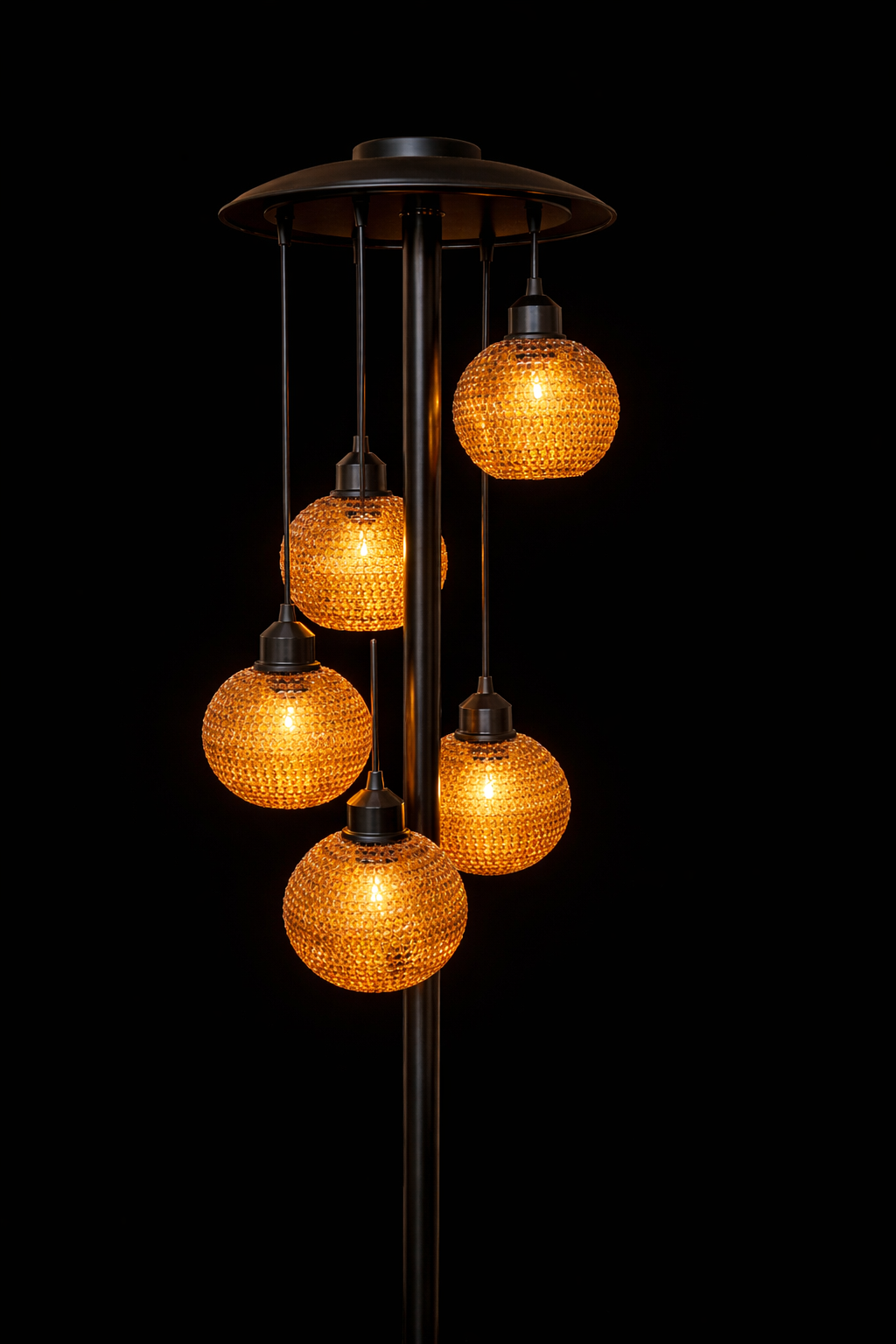 Golden Orb Cascade Hanging Lamp