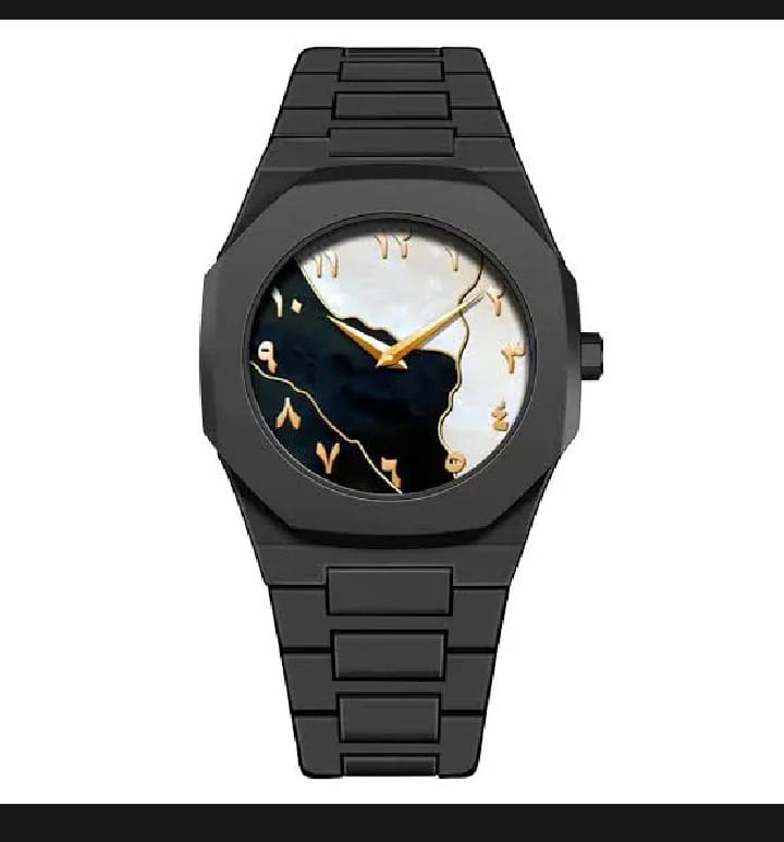 Black Arabic Aura Watch For Men Stylish And Trendy Watches For Boys