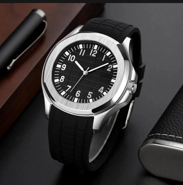 Watches for mens Nautilus Design Rubber Strap
