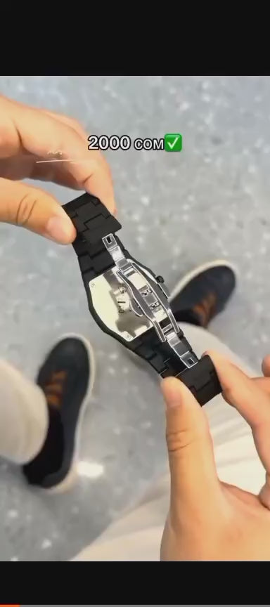 Black Arabic Aura Watch For Men Stylish And Trendy Watches For Boys