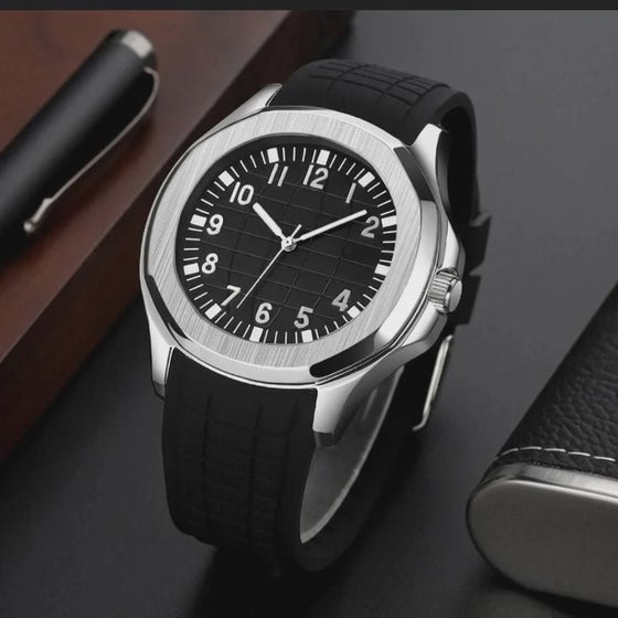Watches for mens Nautilus Design Rubber Strap